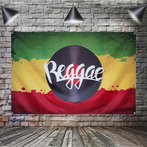 Bandera Decorativa Personalizada de <span class=keywords><strong>Reggae</strong></span>, Música Rock Jamaica, Decoración para el Hogar, Arte de Pared para Exteriores, 4 Ojales en las Esquinas, 3x5 Pies - Product Image 2