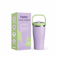 Gobelet isotherme à double paroi en acier inoxydable de 20 oz, sans BPA, avec paille, style américain, personnalisable, coffret cadeau pour les voyages en voiture