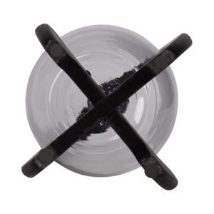 Portacandele in vetro con cornice nera e vetro trasparente per centrotavola o decorazione del soggiorno - Product Image 6