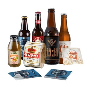 Étiquettes autocollantes en PVC personnalisées, impression numérique, petite série, étanches, pour l'industrie des boissons, rectangulaires, épaisseur 0,3 mm - Product Image 1