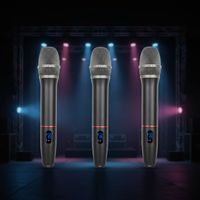 Microphone sans fil Aidi le plus vendu, à condensateur cardioïde, en métal, avec lumières LED, pour performance scénique individuelle