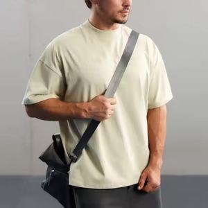 Camiseta de Corte Holgado para Hombre, Hombros Caídos, de Alta Calidad, con Logotipo Personalizado, Camiseta Lisa para Hombre - Product Image 2