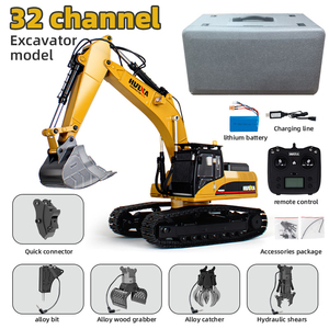 Excavadora de Metal a Control Remoto Huina 1580 Escala 1:14 Vehículo de Construcción e Ingeniería de Juguete RC - Product Image 6