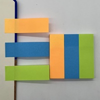 Lot de 3 blocs de notes adhésives colorées assorties pour l'école, personnalisables avec logo, papeterie mignonne, bloc-notes de bureau EMDA – Vente en gros directe usine Chine