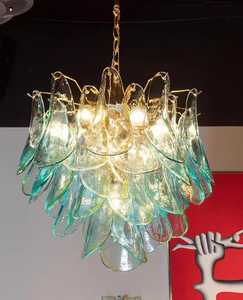 Nouveau design Bars <span class=keywords><strong>d</strong></span>écoratifs modernes Lobby Chambres Lustre en verre bleu - Product Image 1