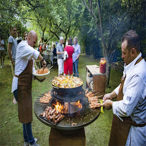 Barbecue d'extérieur en acier Corten résistant à la rouille, foyer de jardin, fabrication chinoise - Product Image 3