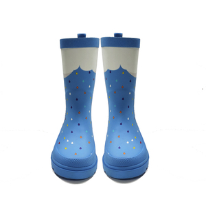 Enfants mignon bottes <span class=keywords><strong>de</strong></span> <span class=keywords><strong>pluie</strong></span> en caoutchouc à la mode coloré talon plat confortable doux imperméable enfants Midi caoutchouc naturel filles garçons - Product Image 6