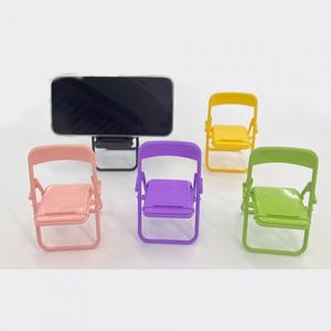 Creative Macaron Color Mini Folding Chair Portable Lazy Stand ABS Plastic Desk <b>Phone</b> Adjustable Flexible Bracket <b>Phone</b> Holder - Product Image 2