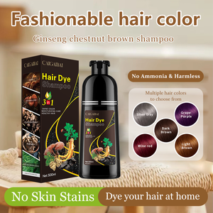 Sản xuất dầu Argan thảo dược vĩnh viễn Amoniac Miễn phí 500ml thuốc nhuộm tự nhiên nhanh đen màu tóc dầu gội đầu - Product Image 2