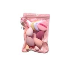 Éponge de maquillage OEM, ensemble de houppettes violettes et roses, sans latex, végétarien, doux, confortable, de haute qualité, lavable, ensemble de beauté pour le visage