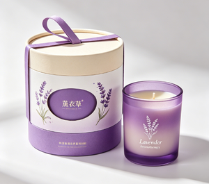 Custom Craft Paper Tube Recyclable Packaging with Purple Glass Design for Scented <b>Candle</b> Gift & Cosmetic - Product Image 4