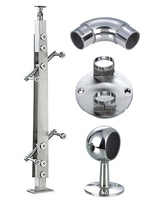 Mains courantes de balcon modernes en acier inoxydable 304 pour l'extérieur Système de garde-corps à colonne en verre pour balcon et terrasse