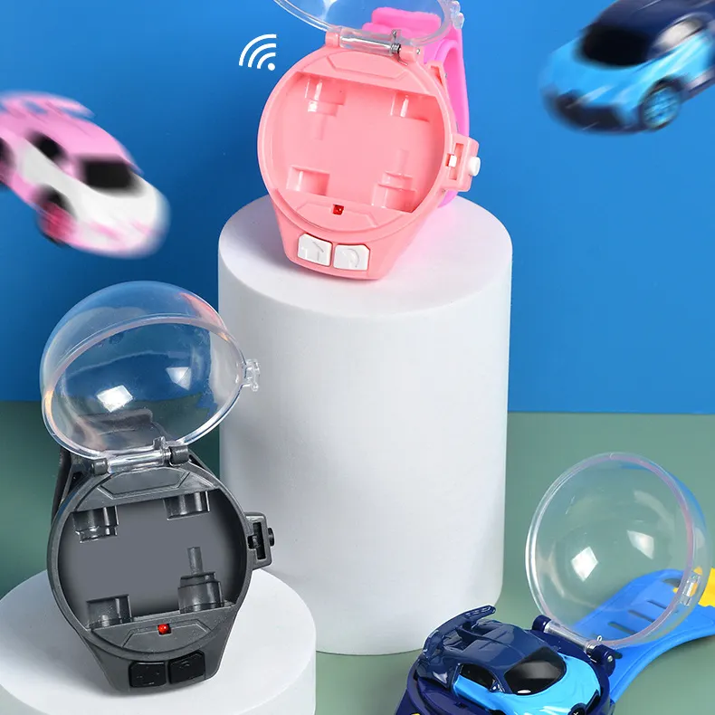 Children Cartoon Mini RC Remote Control Car Watch Toys Electric Wrist Rechargeable Wrist Racing Cars Watch For Boys Girls Gift