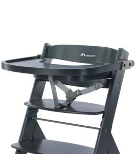 Chaise haute bébé en bois Bebeconfort Timba 2 gris chaud, multifonctionnelle et réglable, pour bébé de 6 mois à 9 ans - Product Image 3