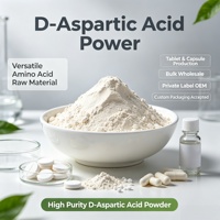 Acide D-Aspartique de Qualité Alimentaire en Poudre Cristalline – Matière Première pour Compléments Alimentaires, Comprimés et Gélules – Emballage Personnalisé – Vente en Gros