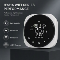 Thermostat WiFi Tuya HYSEN DIY HY316 avec écran tactile LCD pour système de chauffage par le sol, chaudière électrique/eau/gaz