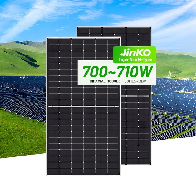 Jinko TOPCon Solar Panel High Efficiency 700W 715W 720W Monocrystalline Bifacial N Type PV Module for Solar Systems