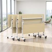 Table de conférence moderne à prix d'usine, avec structure métallique, modulaire, détachable et pliable, en bois, pour la formation