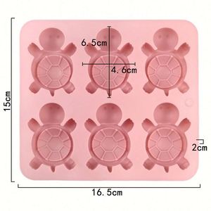 Moule en silicone écologique en forme de tortue à trous pour gâteaux, savons, résine, bougies DIY, réutilisable, pour pâtisserie maison, pudding, fabrication OEM/ODM - Product Image 2