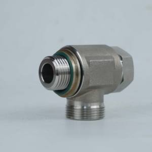 Sambungan Putar Artikulasi Banjo Metrik Hidrolik Baja Tahan Karat Tekanan Tinggi 24 Derajat dengan Seal Kerucut dan Ulir NPT Tempa - Product Image 3