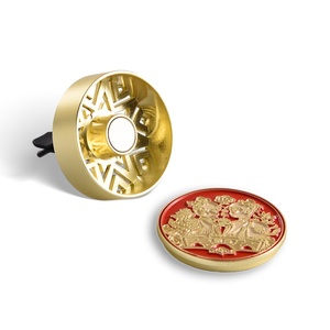 Unbreakable Luxury Soft Enamel Red Color Round Metal Car <b>Diffuser</b> - Product Image 6