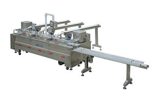 Skywin 2025 New 3 + 2 tự động Kem Biscuit Kẹp bánh quy Máy làm với dòng chảy thiết bị đóng gói - Product Image 5