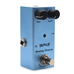 SAPHUE — pédale pour guitare électrique analogique, Type Mini, simple, corde de vitesse et de profondeur, Bypass, DC 9V