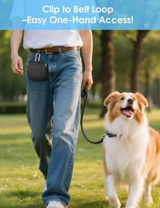 Bolsa de silicona NiBao para premios de perro con acceso con una sola mano, bolsa de entrenamiento pequeña de bolsillo con pestaña de tracción para facilitar el entrenamiento y paseo de mascotas - Product Image 3