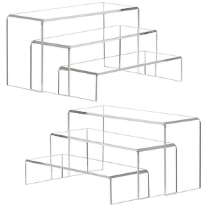 Midnight <b>Acrylic</b> Display Riser <b>Stand</b> 3 Tier Clear Desktop Organizer For Showcasing Items - Product Image 1