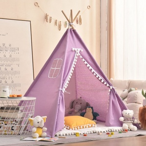 Nuevas Carpas de Juego Ecológicas de Lino y Algodón para Niños, Casa de Juegos Tipo Castillo de Princesa para Exteriores, Admite Tamaños y Colores Personalizados, Unisex - Product Image 4