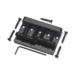 <span class=keywords><strong>Ponte</strong></span> per basso Vintage a 4 corde 80x53MM fondo corda attraverso la spaziatura delle corde 19MM <span class=keywords><strong>ponte</strong></span> fisso basso nero/cromato - Product Image 3