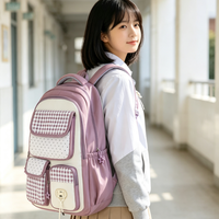 Sac à dos d'étudiant pour adolescents avec logo personnalisé, léger, imperméable, multi-poches, sac à dos décontracté pour l'école