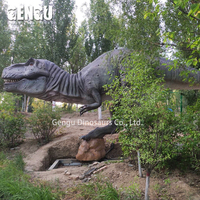 Modèle de dinosaure T-rex géant 3D pour parc à thème, simulation de dinosaure animatronique de haute qualité à vendre