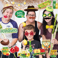 PZ314 Happy Sukkot Photo Booth Props Sukkot Photo Props pour Sukkot Party Decorations Supplies