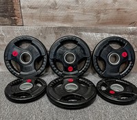 Plaques de poids standard en caoutchouc noir pour haltères, revêtement en caoutchouc, pour entraînement de musculation, vente en gros