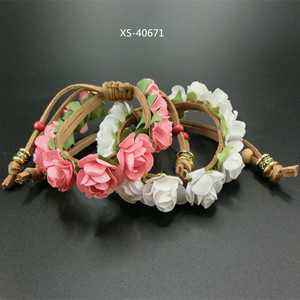 Diadema de corona de <span class=keywords><strong>flores</strong></span> <span class=keywords><strong>para</strong></span> niña pequeña, diadema nupcial <span class=keywords><strong>para</strong></span> niña - Product Image 5