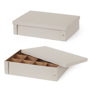 กล่องประหยัดพื้นที่ (44x31x11 ซม.) สีครีม รุ่น 3 - Product Image 1