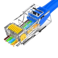 Connecteur réseau Ethernet Cat5e Cat6 en matériau PC importé, accessoire RJ45, adaptateur de prise traversante RJ45, connecteur réseau RJ45 Cat 6
