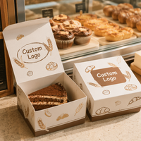 Boîte à pâtisserie avec insert en papier résistant à la graisse, emballage pour macarons, étiquette privée, taille personnalisée, forme carrée, qualité alimentaire