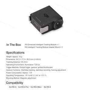 Module de suivi intelligent amélioré <span class=keywords><strong>DJI</strong></span> RS pour stabilisateurs de caméra vidéo <span class=keywords><strong>DJI</strong></span> RS à déclenchement gestuel - RS 5, RS 4 Pro, RS 4 Mini - Product Image 6