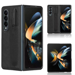 เคสโทรศัพท์มือถือหนัง PU กันกระแทกพร้อมช่องใส่ปากกา,สำหรับ Samsung <span class=keywords><strong>Galaxy</strong></span> <span class=keywords><strong>Z</strong></span> Fold 3 4ปี<span class=keywords><strong>2022</strong></span> - Product Image 1