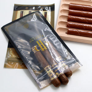 Sacs d'humidification transparents à fermeture éclair pour cigares, sacs premium pour <span class=keywords><strong>5</strong></span> cigares, emballage personnalisé en plastique pour humidor à cigares - Product Image 5