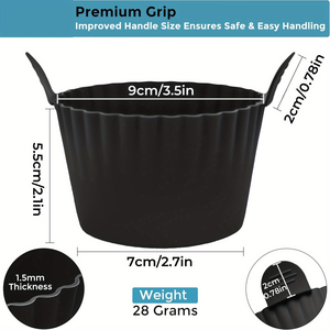 Ensemble de moules à muffins et de casseroles pour friteuse à air en silicone double épaisseur de qualité supérieure-Accessoires de grande capacité, <span class=keywords><strong>moule</strong></span> de cuisson - Product Image 2
