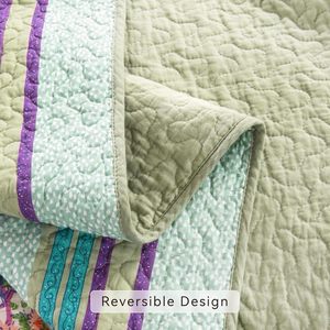 Phong Cách Mỹ Bộ Ga Trải Giường Chắp Vá Trải Giường Bộ 100% Cotton Có Thể Đảo Ngược Chăn Với Gối Shams Hạt Chỉnh Trang - Product Image 4