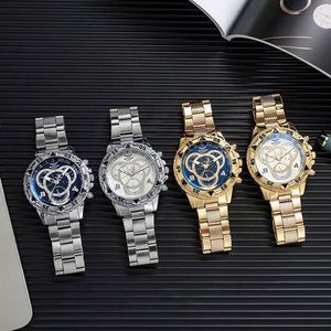 Nouvelle montre pour femme, mode et affaires, grand cadran, trois aiguilles, mouvement numérique en alliage, bouton poussoir, fermoir caché, verre bleu XSVO - Product Image 1