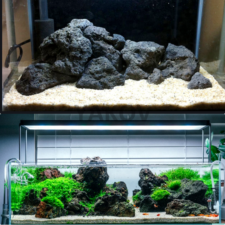 美形】軽石 黒溶岩石 水槽 装飾 アクアリウム レイアウト用品
