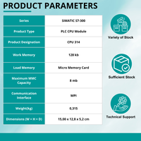 6ES7314-1AG14-0AB0 Siemens SIMATIC S7-300 CPU 314 PLC Unit Pemrosesan Pusat Memori 128KB Antarmuka MPI
