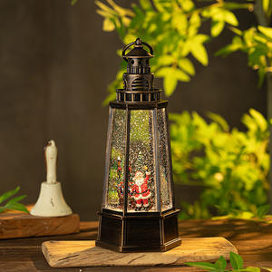 Caja de música Bola de cristal Nieve Regalo de cumpleaños <span class=keywords><strong>Faro</strong></span> de Navidad Adornos Música Venta al por mayor Lámpara de viento USB Resplandor - Product Image 3