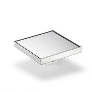 Siphon de sol carré commercial en acier inoxydable 100 mm, insert de carrelage, anti-odeur, brossé, écologique, anti-corrosion - Product Image 4
