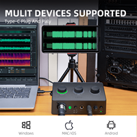 Fifine Ampli1 Studio professionnel téléphone portable Brocast Console mélangeur Portable XLR HIFI enregistrement carte son mélangeur Audio